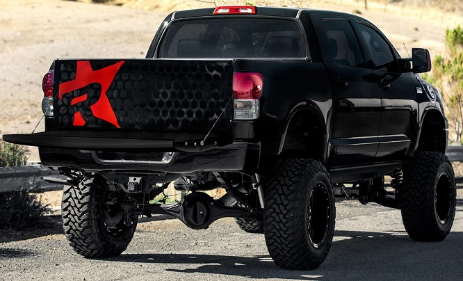 Red RBP Star Logo Black Polyester Tailgate Net Dodge Ram - Click Image to Close